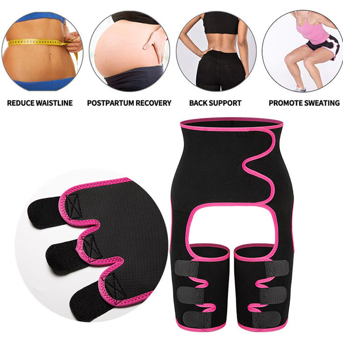 3-in-1 Sweat High Waist Thigh Trimmer & Butt Lifter Shapewear Belt