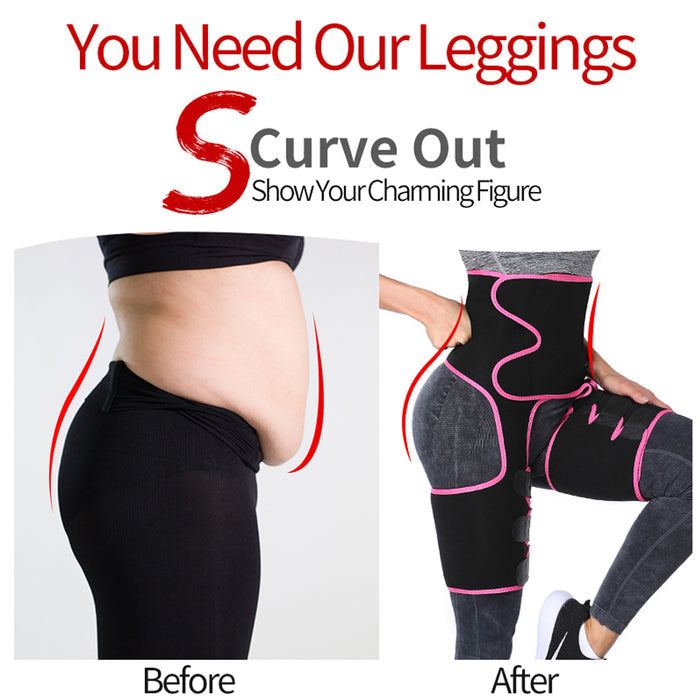 3-in-1 Sweat High Waist Thigh Trimmer & Butt Lifter Shapewear Belt
