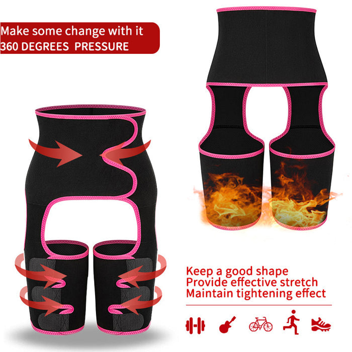 3-in-1 Sweat High Waist Thigh Trimmer & Butt Lifter Shapewear Belt
