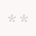 5 Petal Flower Earrings in sterling silver