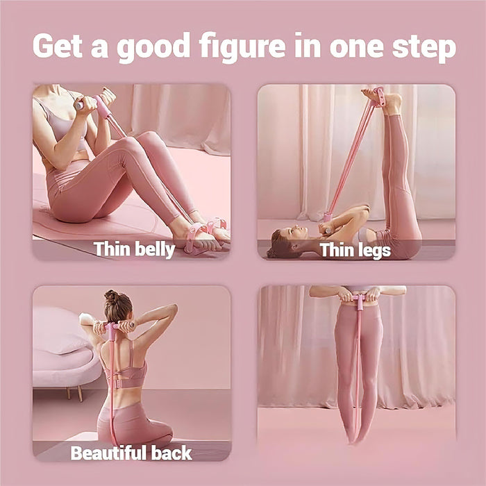 6-Tube Foot Pedal Resistance Band Set