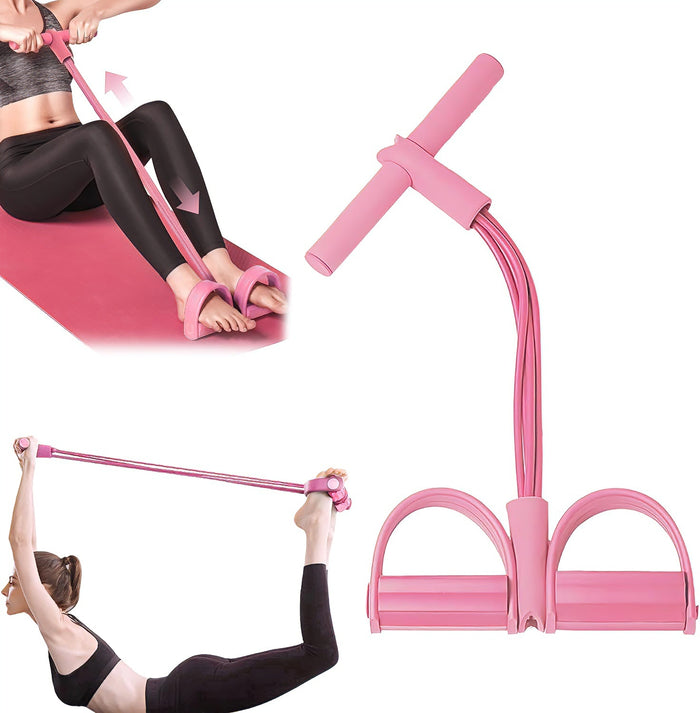 6-Tube Foot Pedal Resistance Band Set