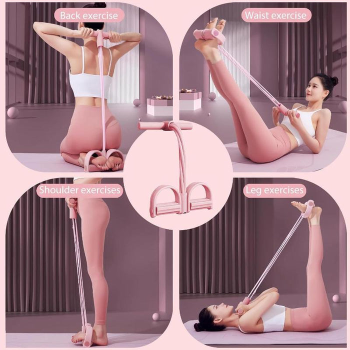 6-Tube Foot Pedal Resistance Band Set