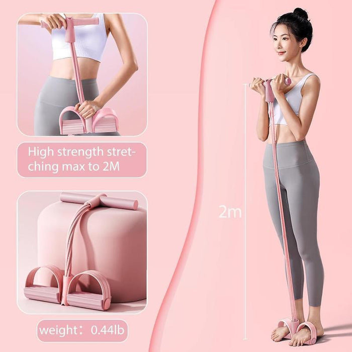 6-Tube Foot Pedal Resistance Band Set