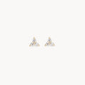 Abacus Tripod Diamond Earring in 14k yellow gold with white diamond