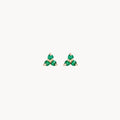 Abacus Tripod Emerald Earring in 14k yellow gold with emerald