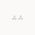 Abacus Tripod White Topaz Earrings in sterling silver