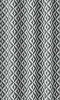 Geometric Print Home Décor Fabric By the Metre (Petrol Blue/ White)