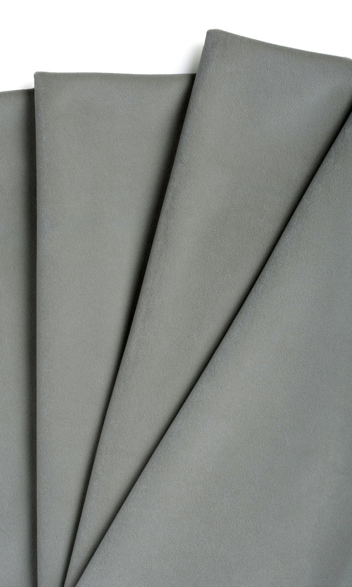 Velvet Curtains / Drapes / Window Drapery Panels (Gray)