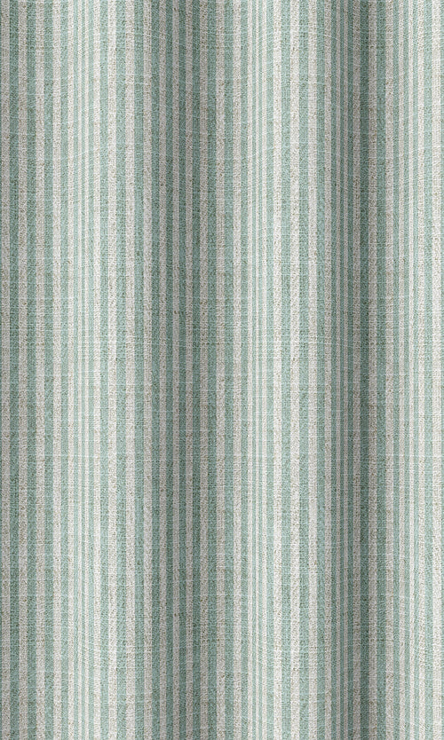 Striped Home Décor Fabric By the Metre (Aqua Blue/ White)