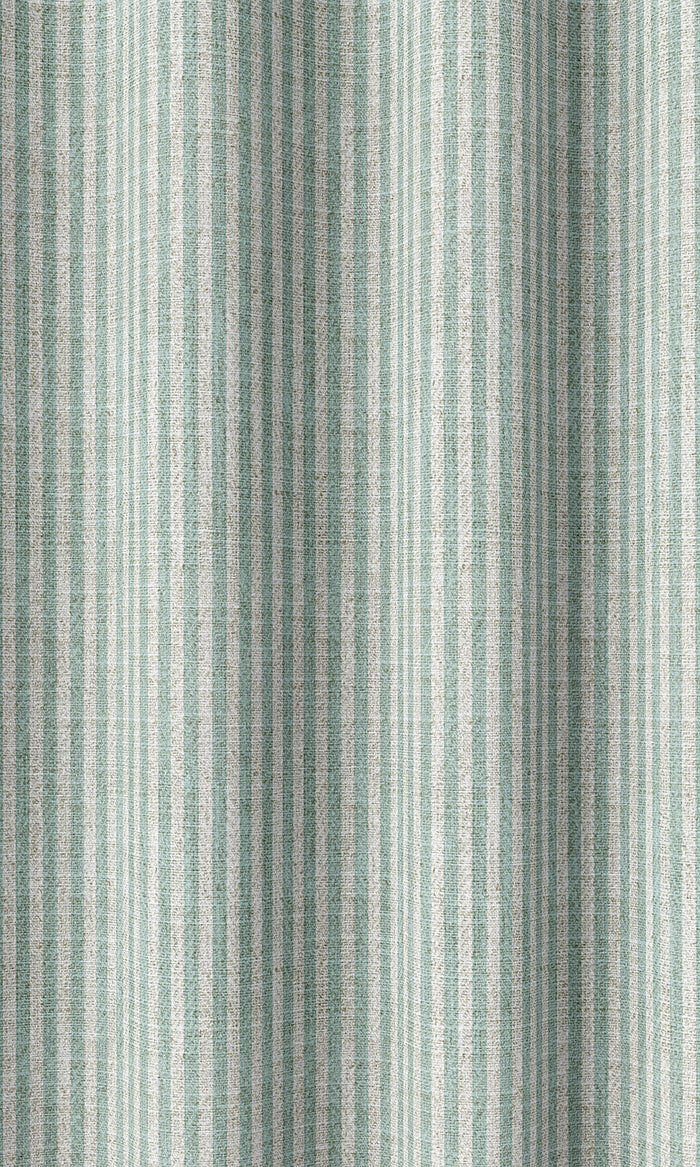 Striped Curtains (Aqua Blue/ White)