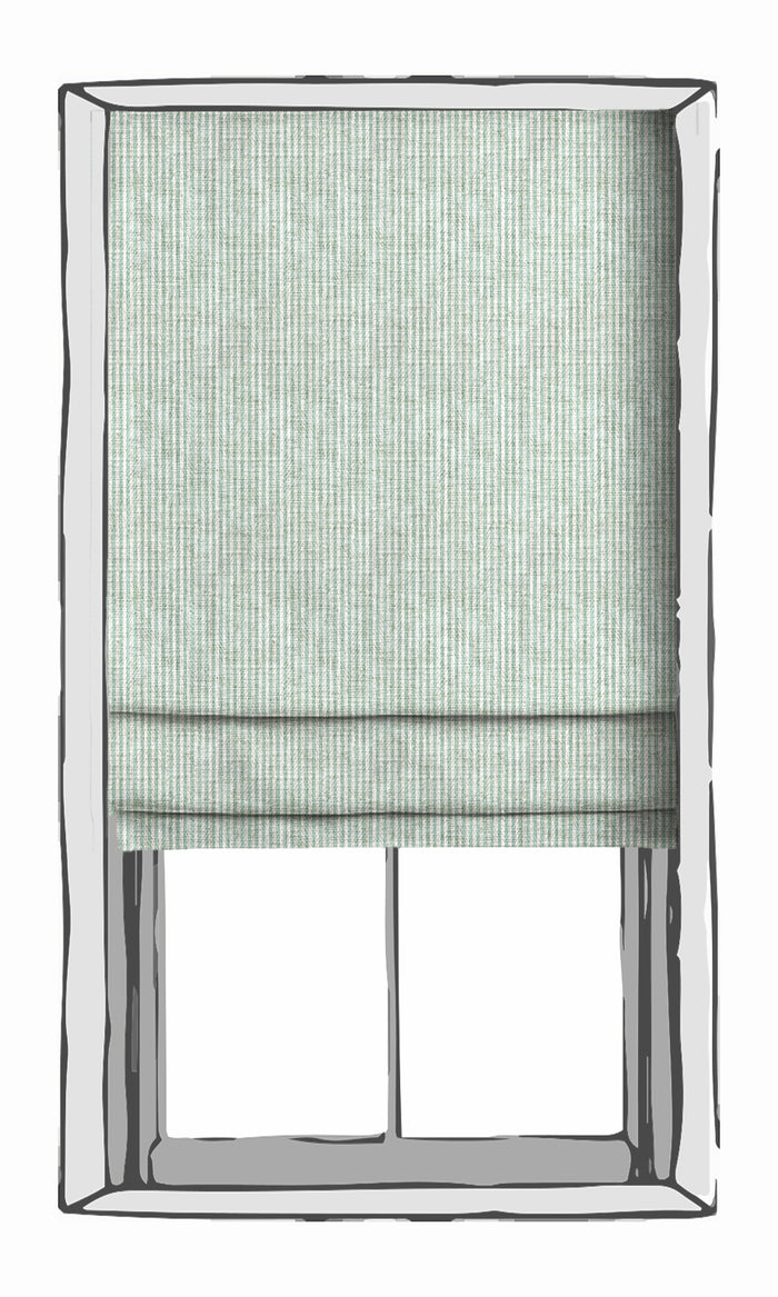 Striped Curtains for Living, Bedroom, Kitchen, Bathroom (Aqua Blue/ White)