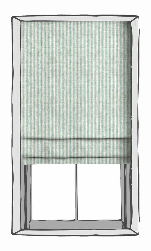 Striped Curtains for Living, Bedroom, Kitchen, Bathroom (Aqua Blue/ White)