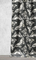 Botanical Printed Home Décor Fabric By the Metre (Black/ Milky White)