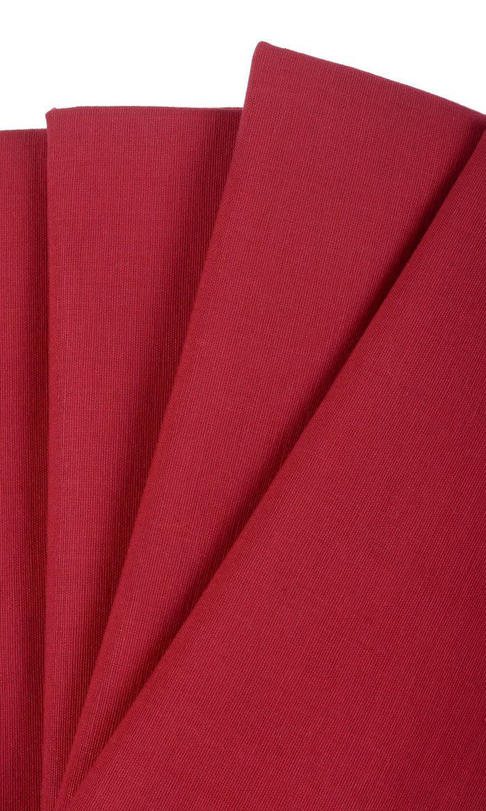 Cotton Pinch Pleat, Rod Pocket, Eyelet Curtains (Red)