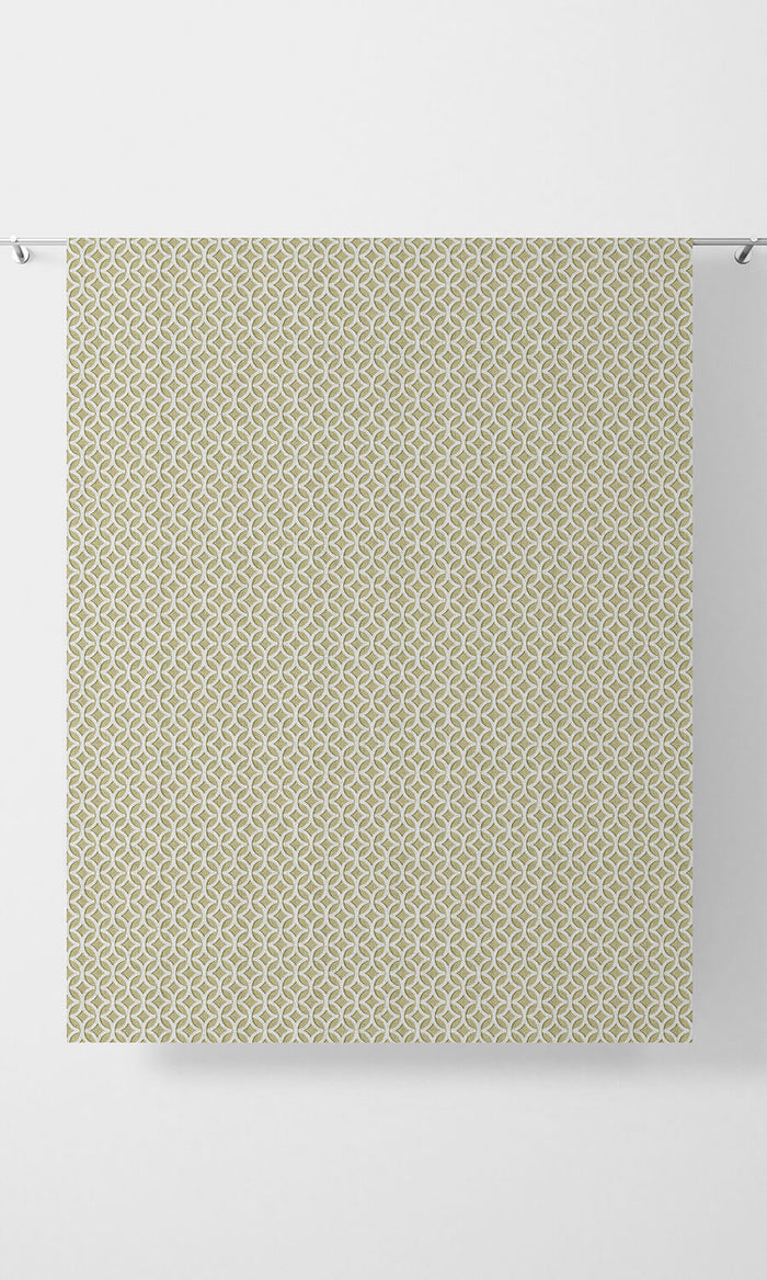 Geometric Print Fabric Material By the Metre (Pastel Green)