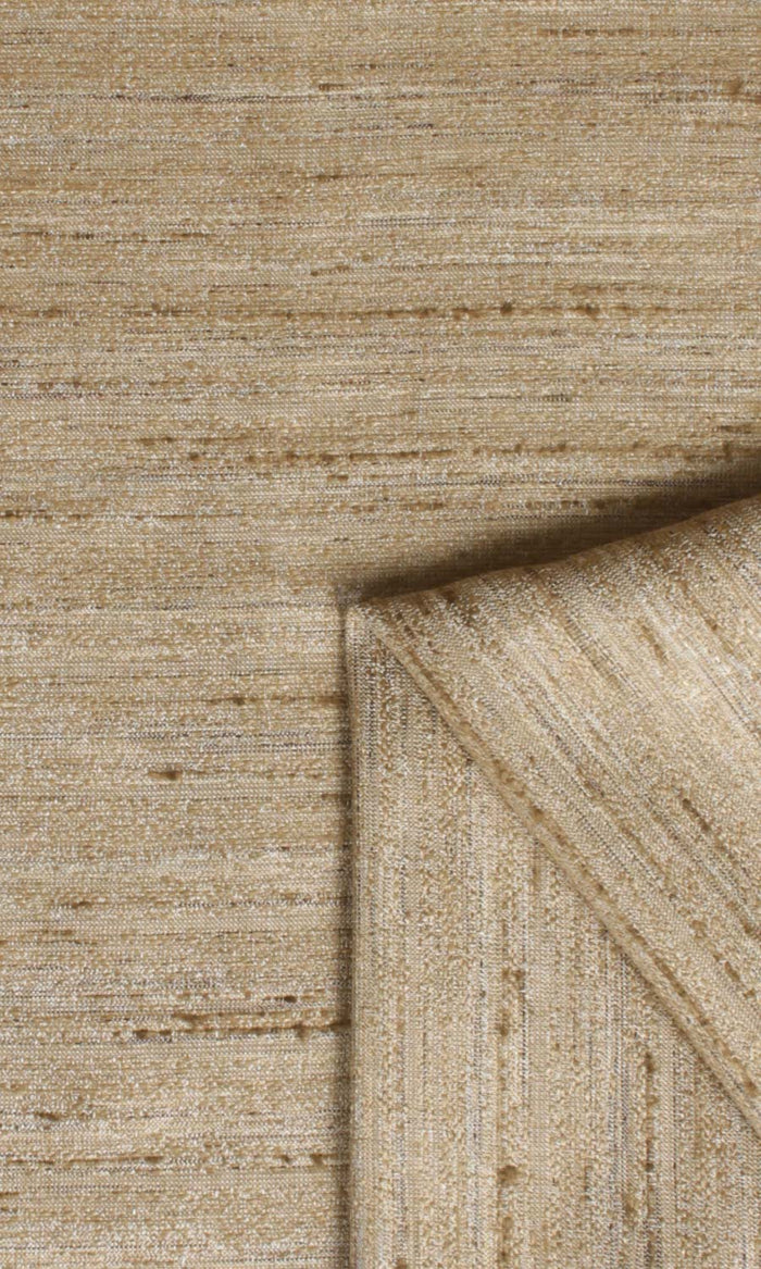 Faux Silk Textured Window Treatments Fabric By the Metre (Golden Beige)