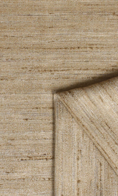 Faux Silk Textured Window Treatments Fabric By the Metre (Golden Beige)