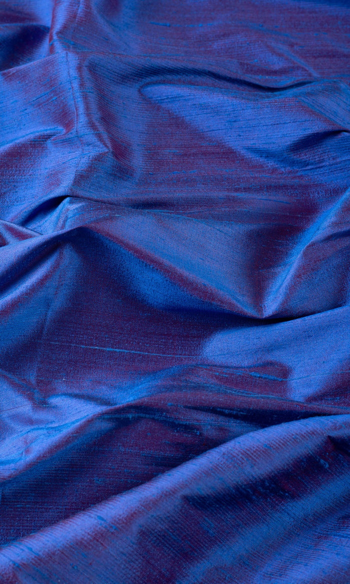 Pure Silk Curtains / Drapes / Window Drapery Panels (Blue)