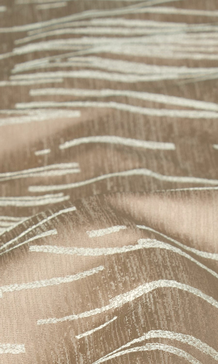 Abstract Patterned Fabric Material By the Metre (Pink-Beige)