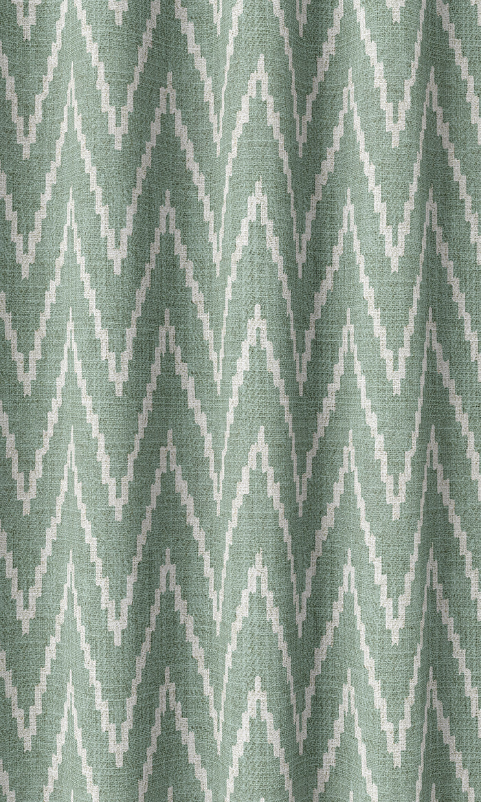 Chevron Print Curtains (Duck Egg Blue/ White)
