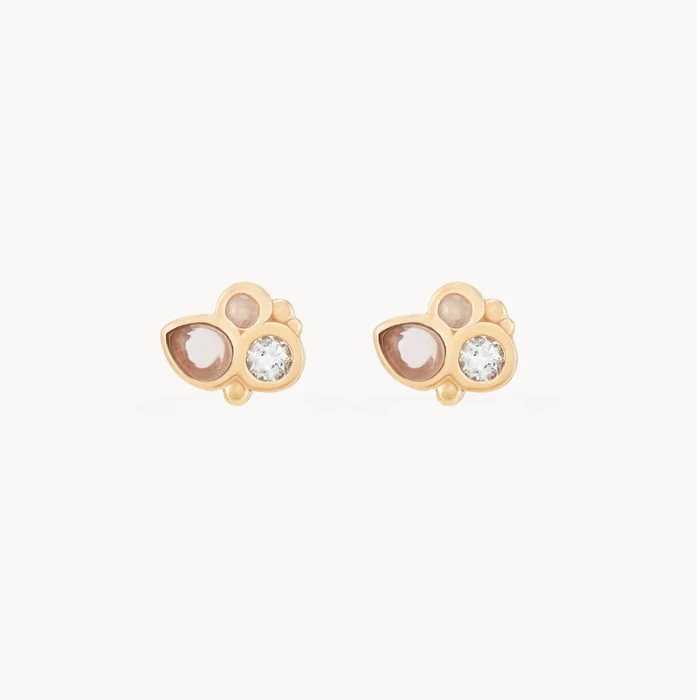 Air Element Stud Earring in 14k yellow gold