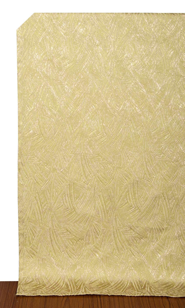 Textured Window Treatments Fabric By the Metre (Chartreuse Yellow/ White)