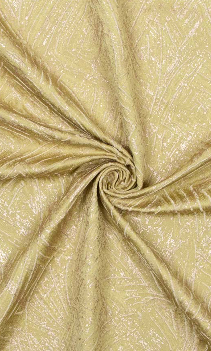 Textured Home Textile Fabric Material By the Metre (Chartreuse Yellow/ White)
