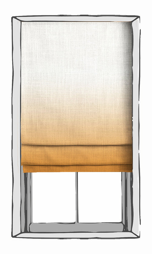 2-Tone Ombre Curtain Panels for Living, Bedroom, Kitchen, Bathroom (Orange)