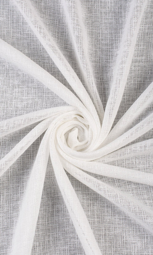 Plain Sheer Home Décor Fabric By the Metre (White)