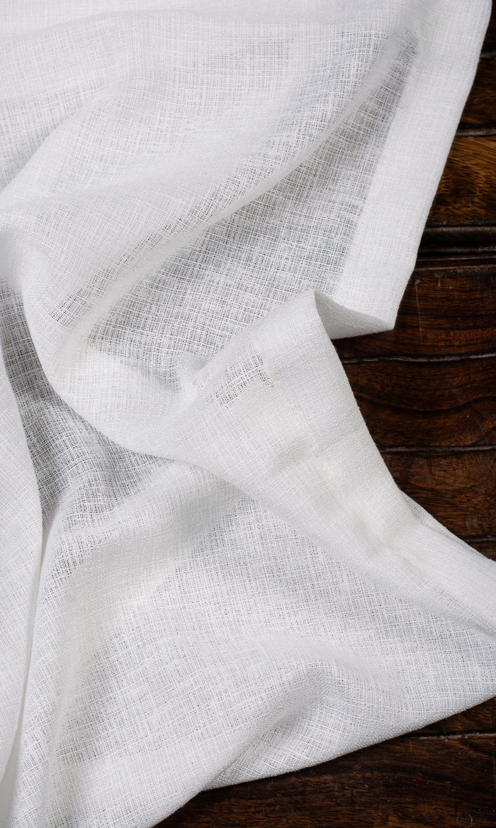 Plain Sheer Window Treatments Fabric By the Metre (White)