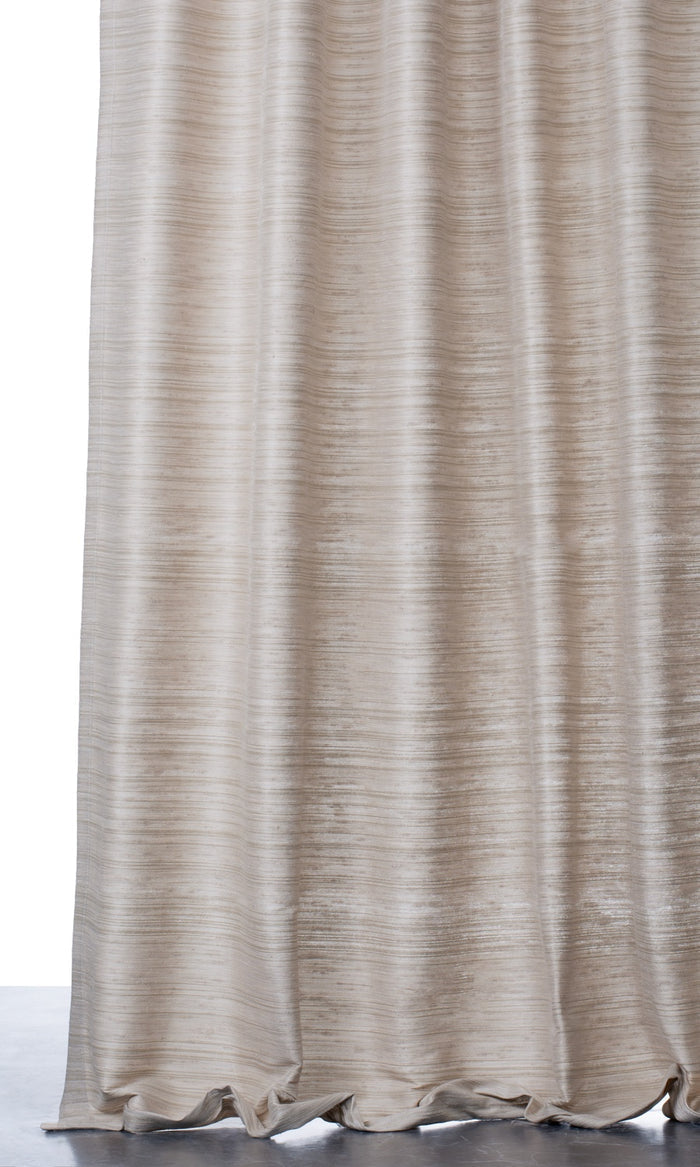 Textured Window Treatments Fabric By the Metre (Oatmeal Beige/ Warm Ivory)