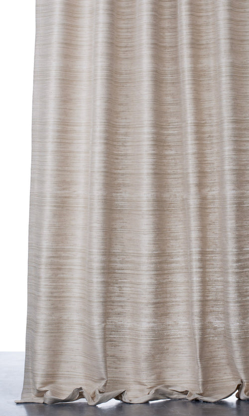 Textured Window Treatments Fabric By the Metre (Oatmeal Beige/ Warm Ivory)