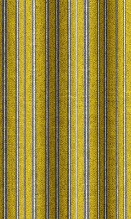 Striped Home Décor Fabric By the Metre (Sunflower Yellow)