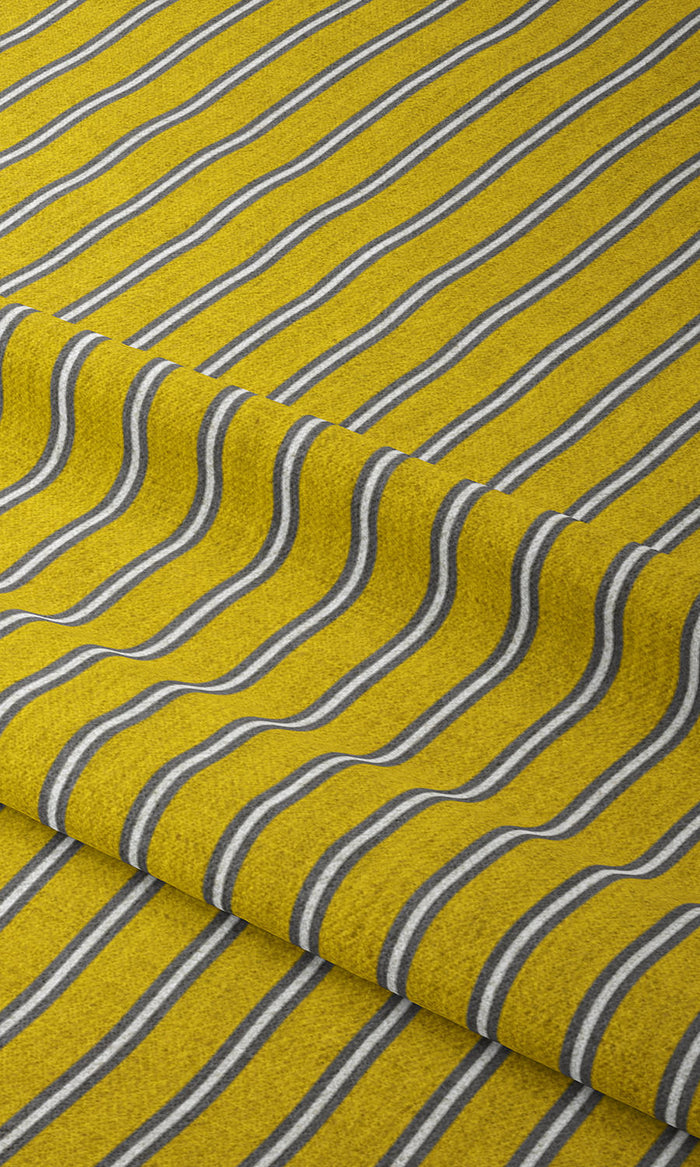 Striped Home Textile Fabric Material By the Metre (Sunflower Yellow)