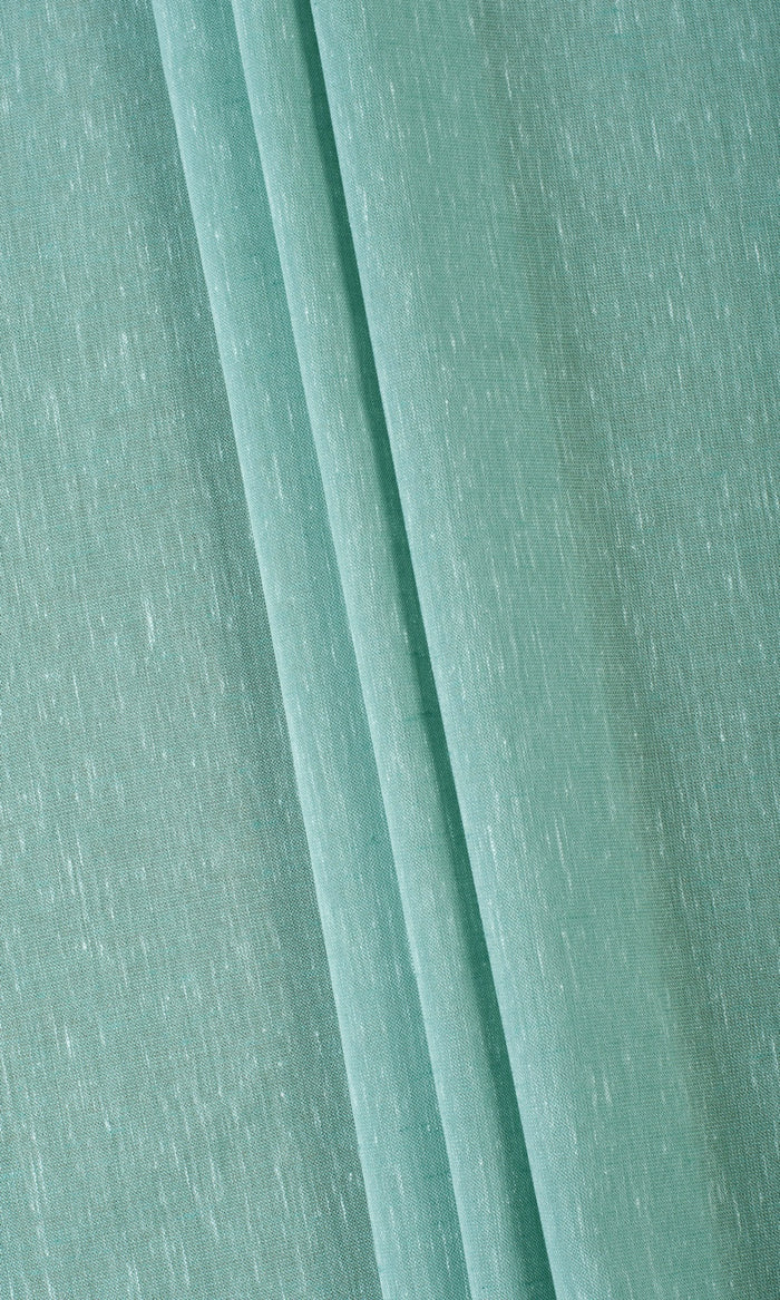 Plain Sheer Home Textile Fabric Material By the Metre (Cyan Green)