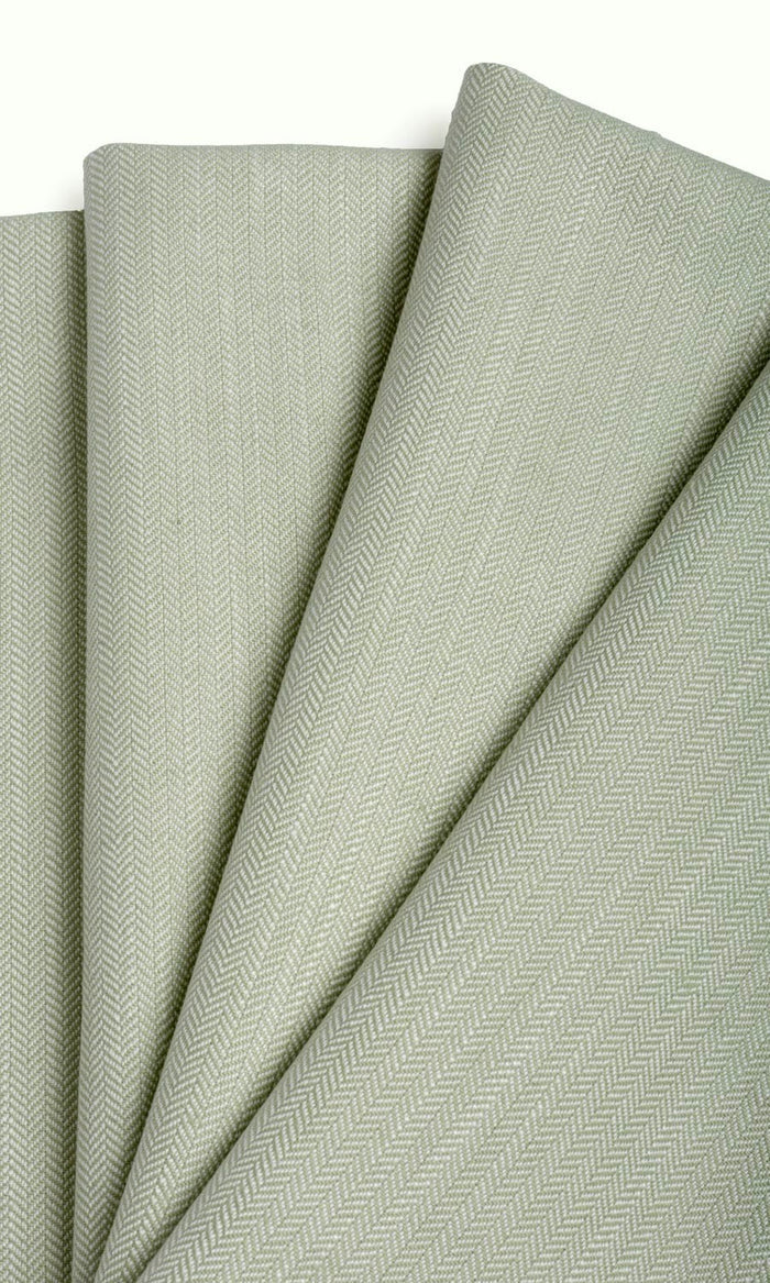 Herringbone Textured Curtains (Mint Green) Extra Long Short Wide