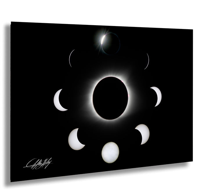 a total of seven phases of the moon, from a new moon to a full moon, with the new moon being the first phase and the full moon being the seventh phase.