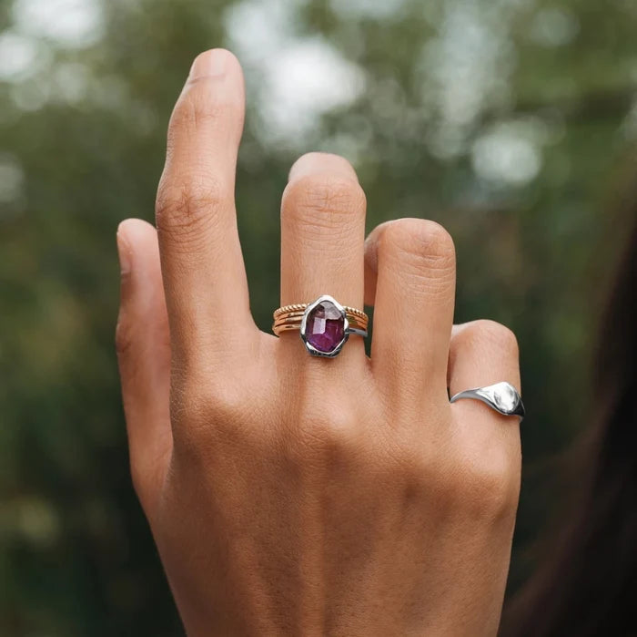 amethyst ring silver - sterling silver, amethyst