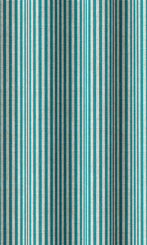 Striped Print Drapes (Pacific Blue)