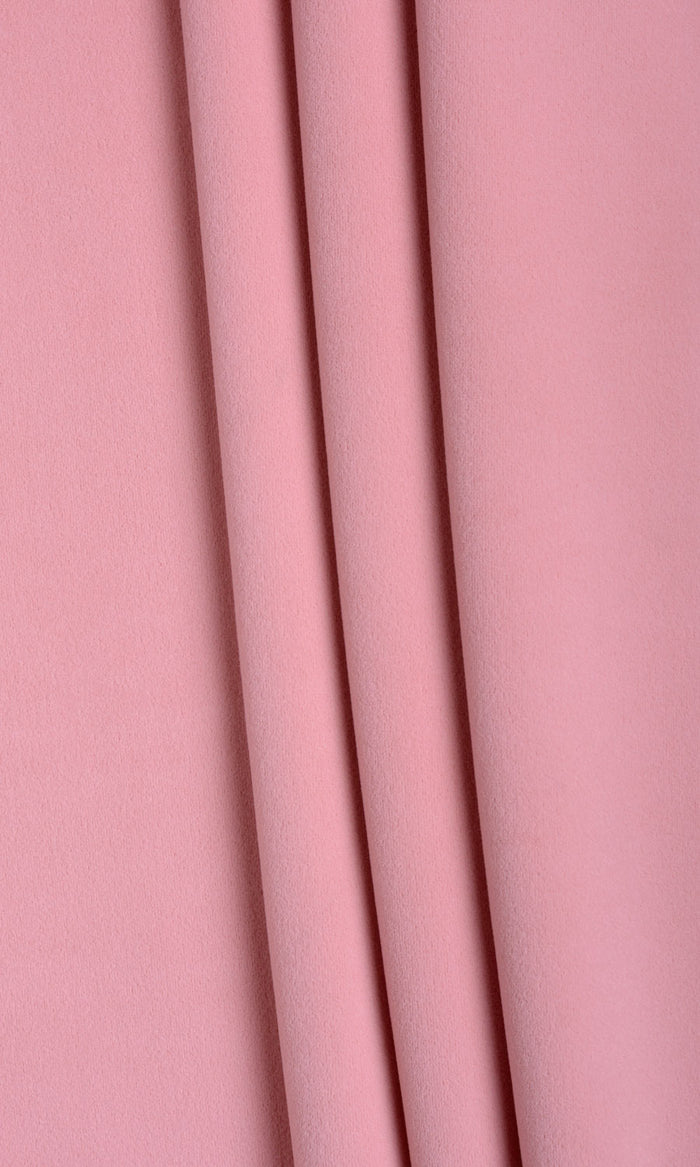 Velvet Fabric Material By the Metre (Soft Pink)