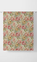 Floral Print Curtain Panels (Pink/ Orange)
