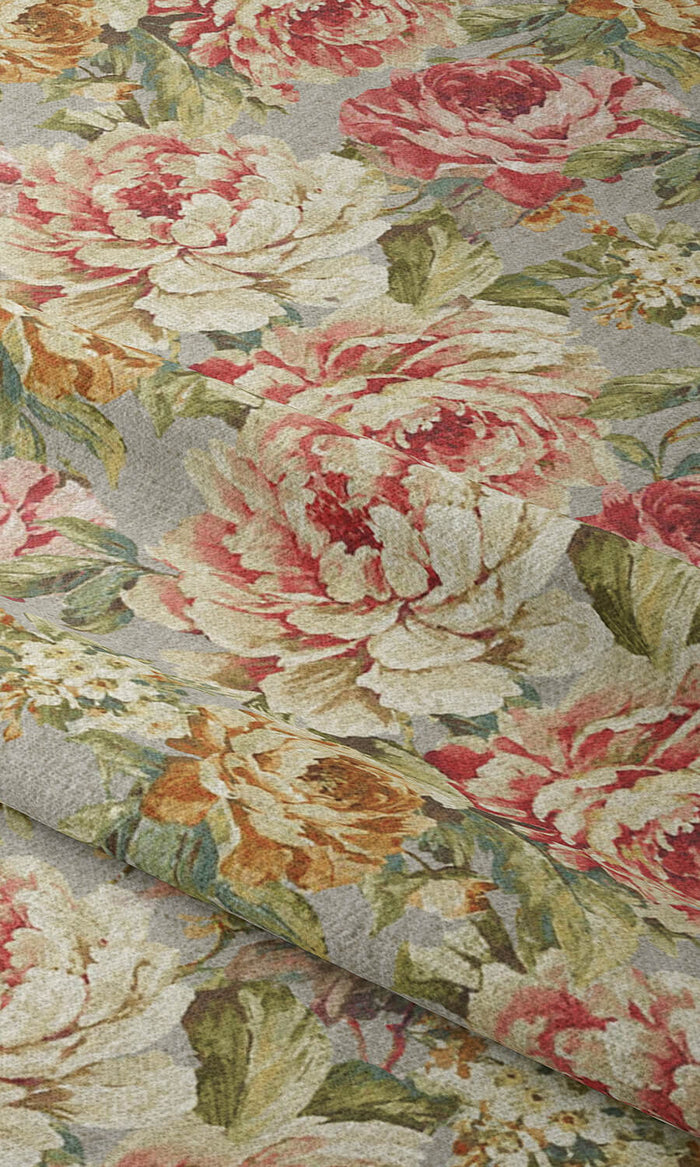 Floral Print Curtain Panels (Pink/ Orange) Extra Long Short Wide