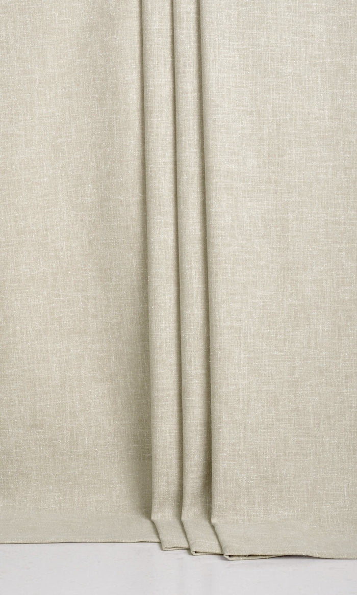 Poly-Cotton Blend Pinch Pleat, Rod Pocket, Eyelet Curtains (Warm Beige)