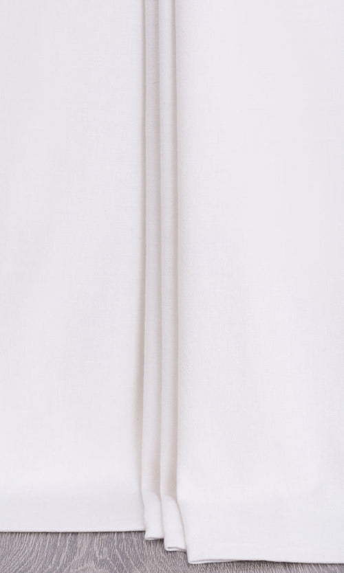 Linen Blend Curtains for Living, Bedroom, Kitchen, Bathroom (White)