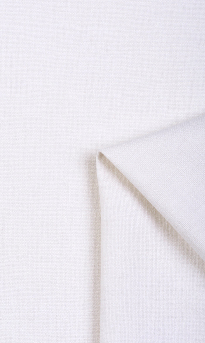 Linen Blend Pinch Pleat, Rod Pocket, Eyelet Curtains (White)