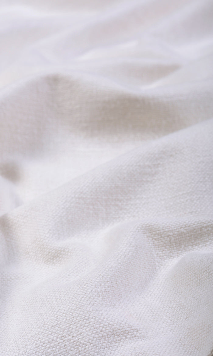 Linen Blend Curtains (White) Extra Long Short Wide