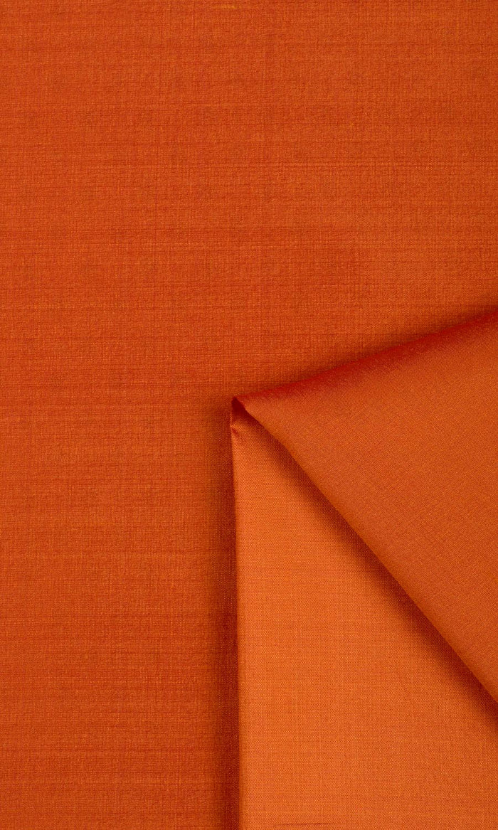 Shantung Silk Drapes (Saffron Orange) Extra Long Short Wide