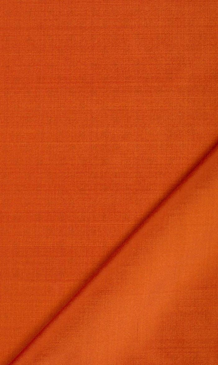 Shantung Silk Curtains / Drapes / Window Drapery Panels (Saffron Orange)