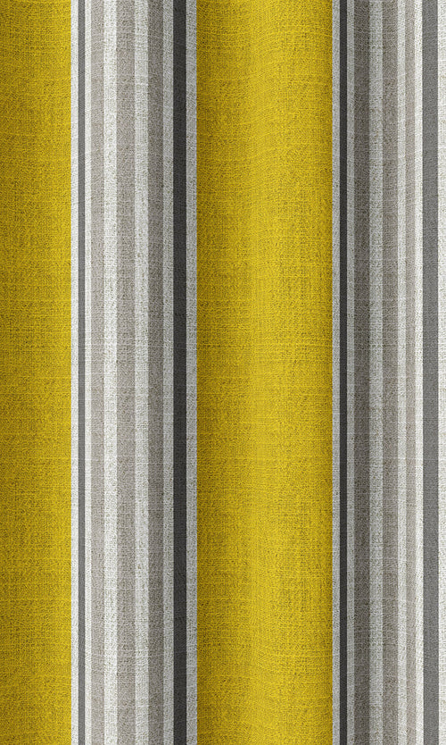 Striped Print Home Décor Fabric By the Metre (Sunflower Yellow)